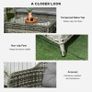 4 Pieces Outdoor PE Rattan Garden Furniture Set with Cushions - Patio Special Hand Weave Wicker Conservatory Sofa Set and Glass Top Coffee Table, Mixed Grey Image 5