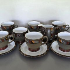 Cups Saucers Sugar Bowl Creamer Denby