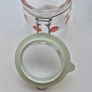 Set of 3 small IKEA glass storage jars with airtight clip lids Image 2