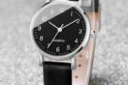 Brand New Black Women Digital Dial Quartz Wrist Watch Leather Strap