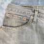 Levi's 507 Jeans Men's W35 L33 Slim Bootcut Gray Light Wash Denim Vintage Image 3