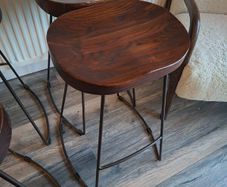 4 Solid Oak Stools