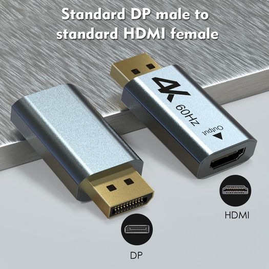 Wavlink Premium Active DisplayPort (Male) to HDMI (Female) UHD (4K@60Hz) (Aluminum Alloy/Gold Plated) Adapter (Brand New/Warranty)