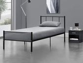 Single Bed Frame Metal Slatted 90 x 200 cm