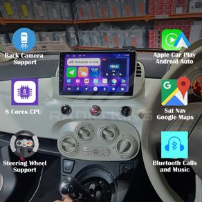 Premium Carplay Fiat 500 Android Auto Radio