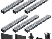 Drainage Channels 6 pcs Galvanised Steel 6 m