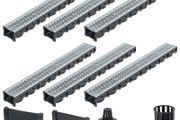 Drainage Channels 6 pcs Galvanised Steel 6 m