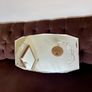 Large Vintage Mid Century Bevelled Mirror with Chain Reverse Etched Chinoiserie Detail Image 7