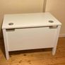 Modern White Solid Wood Desk/Workstation with Metal Legs Image 3