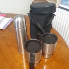 Thermal Flask and 2 Travel Cups