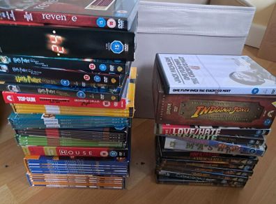 Large DVD Job Lot Films & TV Box Sets Harry Potter, House, Bond, Indiana Jones & More