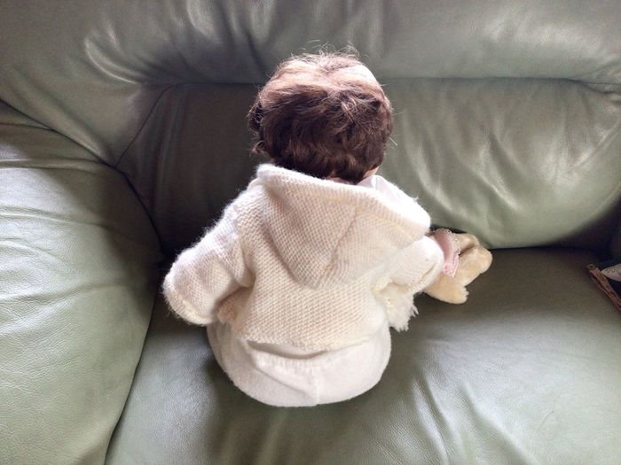 KNIGHTSBRIDGE Collection Heirloom Large collectible limited edition porcelian baby doll with bear