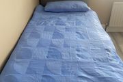 single bed,headboard,matress
