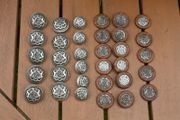 Vintage  Military European Uniform Buttons,Armee Militare 1234