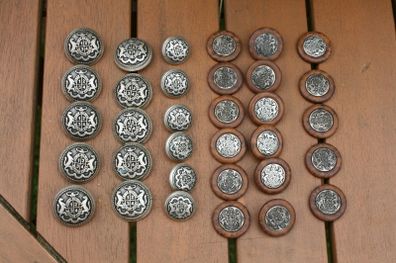 Vintage  Military European Uniform Buttons,Armee Militare 1234