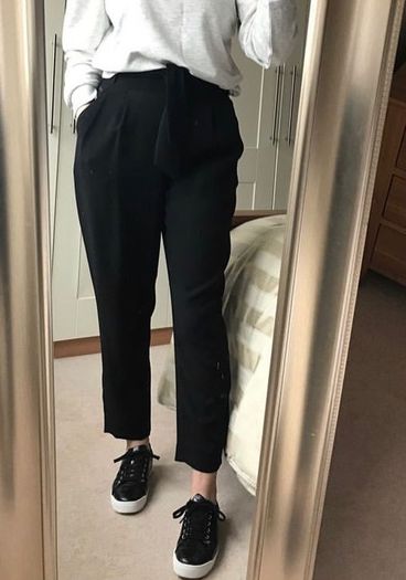 Black Paperbag Trousers