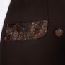 Joseph Ribkoff Vintage Brown Double Breasted Romper Snake Pattern Details 12UK/40EU Image 5