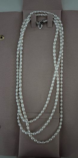 1.2 M  S925 nature spring water rice necklace