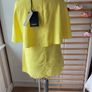 Statement bright yellow top size 10 cape effect short sleeve top Image 4