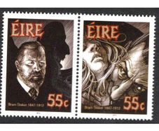 2012 Ireland Death Centenary of Bram Stoker (Dracula) Commemorative Stamps Mint Never Hinged (MNH)