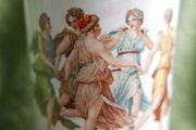 Vintage Colibri Grecian Fresco Design Porcelain Lighter - Handmade In Italy-Fiorentine collectible vintage lighter
