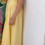 Yellow maxi halter neck dress. Size 8 Image 3