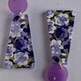 Lavender Geometric Floral Motif Earrings Image 5
