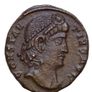 Constantius Ii . Ae Follis 14mm 2,4g 337-361 AD Antioch  Soldiers Military Standard Image 2