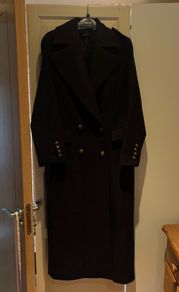 Zara Classic navy military wool coat