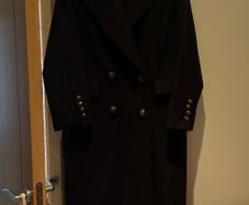 Zara Classic navy military wool coat
