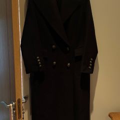 Zara Classic navy military wool coat