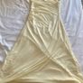 Cream Sheer Neck Ruched Bodycon Dress Image 3