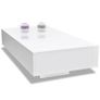Coffee Table High Gloss White Image 3