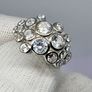White Cubic Zirconia Ring in Rhodium Overlay Sterling Silver Image 7