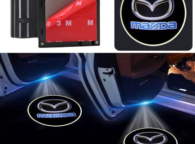 Welcome Light for MAZDA 2Pcs LED Car Door Shadow Led Projector lamp Wireless Car logo projection lamp Car Welcome Door Car-styling For MAZDA 2 3 3MPS 5 6 RX-8 MX-5