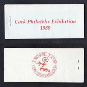1989 Ireland Cork Philatelic Exhibition Booklet . Contains 2 X 24p Garnish Island Commemorative Stamps No 198