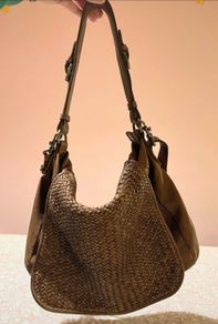 New Massimo Dutti brown leather bag