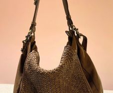 New Massimo Dutti brown leather bag