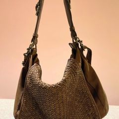 New Massimo Dutti brown leather bag
