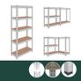 Heavy-Duty Shelving Unit, 5 Tiers, HWD: 200 x 90 x 60 cm, Silver up to 875 kg, basement & garage, storage rack, steel Image 5