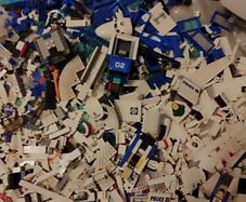 Loose Lego City Police Sets and Pieces White and Blue Lego