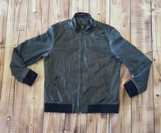 Desigual Men's Leather Jacket Size Large