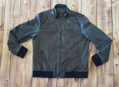 Desigual Men's Leather Jacket Size Large