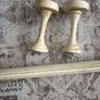 Antique cream curtain pole Image 4