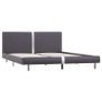 Bed Frame Grey Faux Leather 150x200 cm Image 2