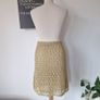 Vintage 1990s Y2K A-Wear gold crochet mini skirt S M boho Irish brand Image 4