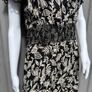 Pre Owned Savida Black & Cream Floral Midi Dress with Lace Detail Image 4