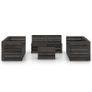 9 Piece Garden Lounge Set Grey Impregnated Pinewood Image 10