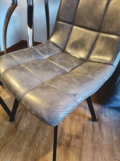 Round Glass & Chrome Dining Table with 2 Chairs (Can Sell Separately)