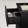Set of 2 Bedside Tables 3 Drawers 2 AC Outlets, 2 USB Ports Image 6